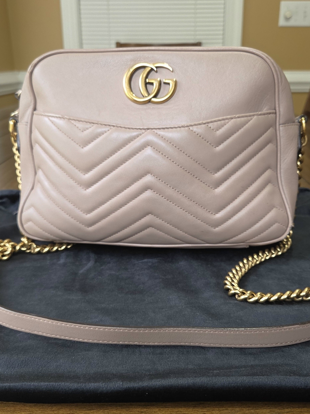 Gucci Pink GG Marmont Quilted Leather Shoulder Bag